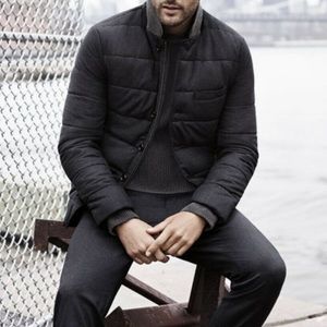 Vince Mens Wool Flannel Padded Jacket Blazer M